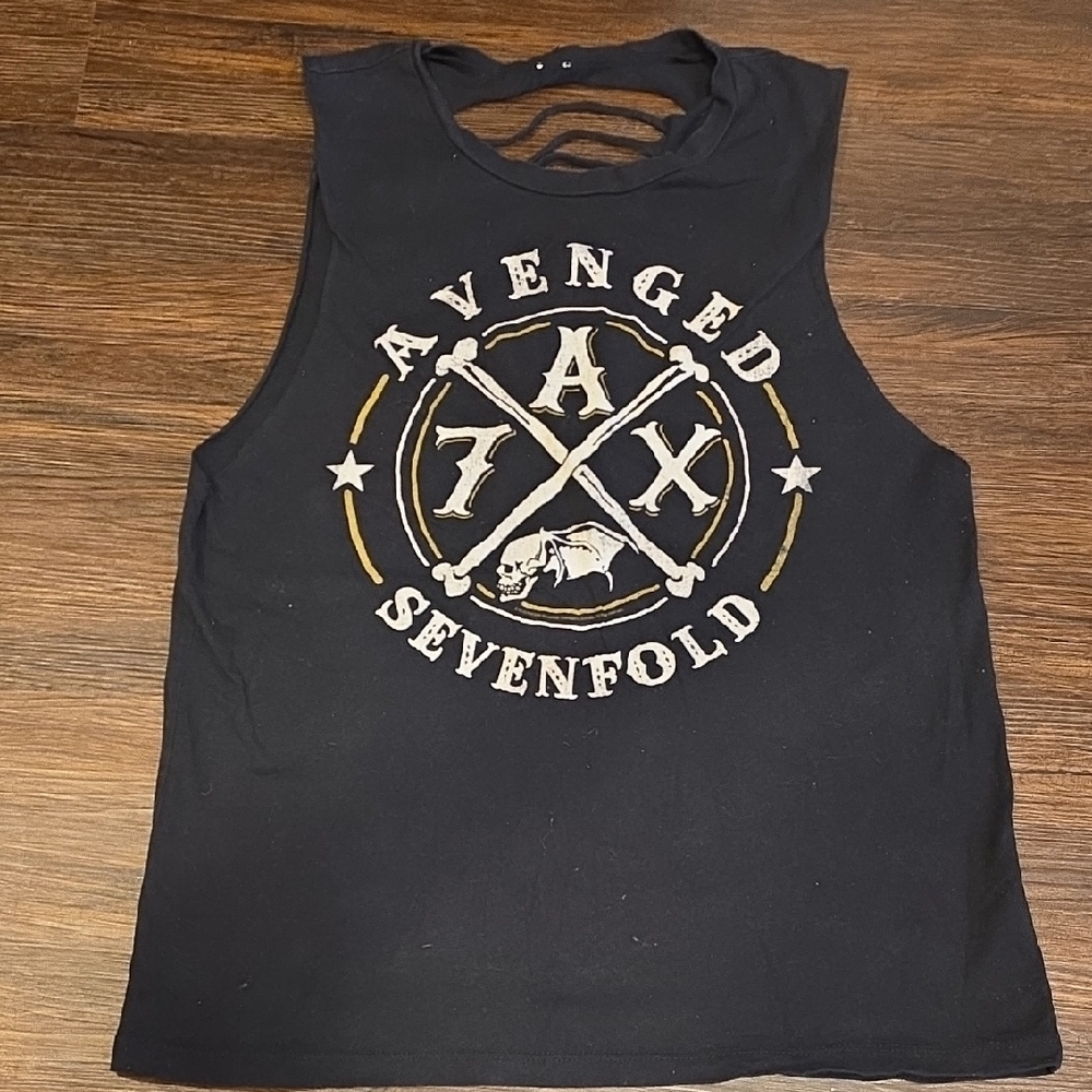 Avenged Sevenfold Black Tank Top Size Small
